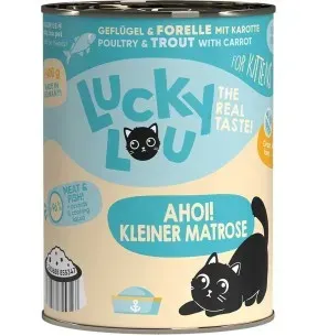 Lucky Lou konserv kassipojale kodulinnuliha ja forelliga, teraviljavaba