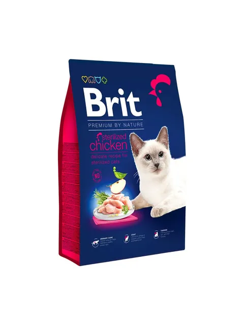 Brit Premium kuivtoit steriliseeritud kassile, kana, 1,5 kg