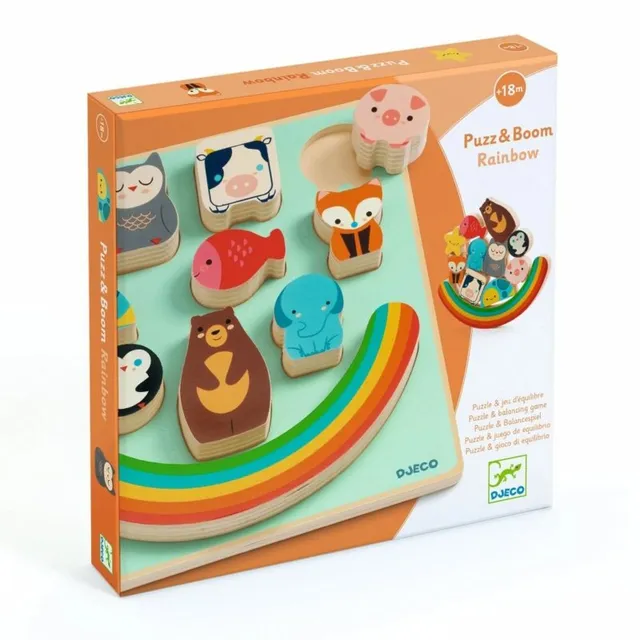 DJECO Puzz & Boom Rainbow tasakaalumäng 18m+ 1 tk