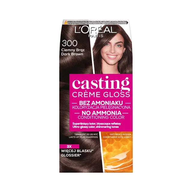 Poolpüsivärv Casting Creme 300 tumepruun, L´OREAL, 1 tk