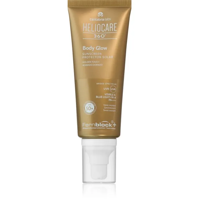 Heliocare 360° Body Glow sätendav kehageel päevitamiseks SPF 50+ 100 ml