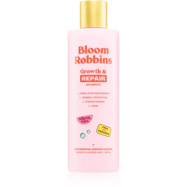 Bloom Robbins Growth & Repair Šampoon kuivadeleja kahjustatud juustele 250 ml