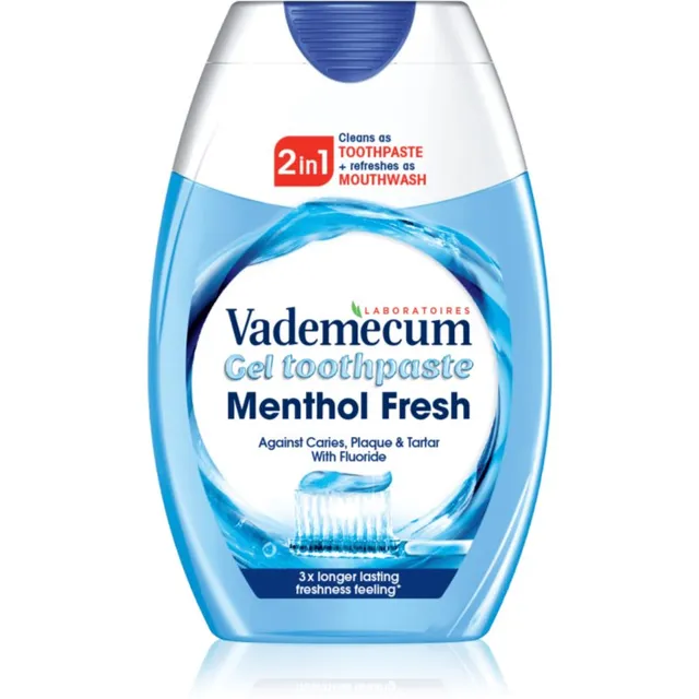 Vademecum 2 in1 Menthol Fresh Kaks-ühes hambapasta ja suuvesi 75 ml