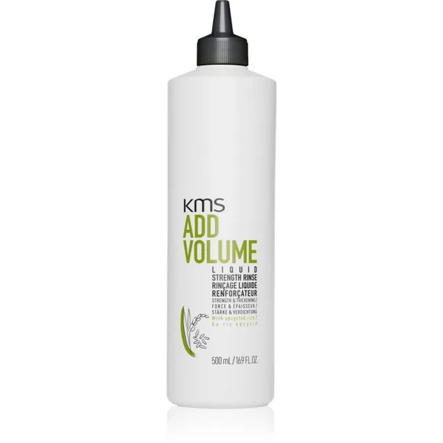 KMS Add Volume Liquid Strength Rinse Juuksehooldus nähtavalt hõredatele juustele 500 ml