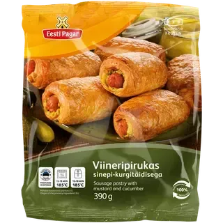 Viineripirukas sinepi-kurgitäidisega, EESTI PAGAR, 390 g
