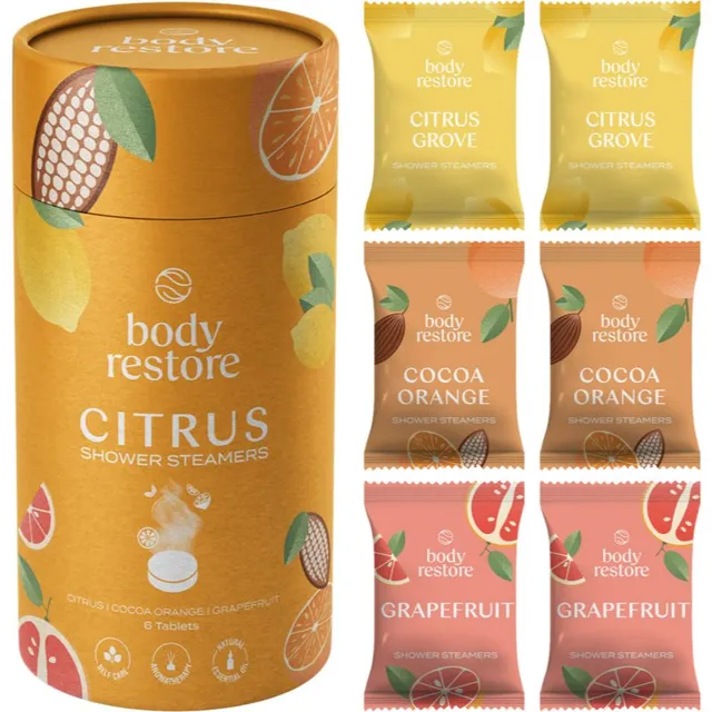 Body Restore Citrus Shower Steamers dušitabletid 6 tk