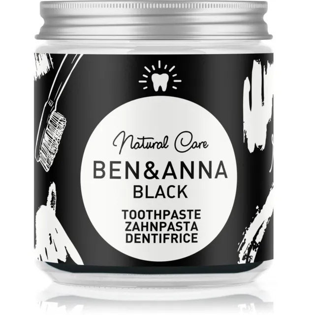 BEN&ANNA Natural Toothpaste Black klaastopsis hambapasta aktiivsöega 100 ml