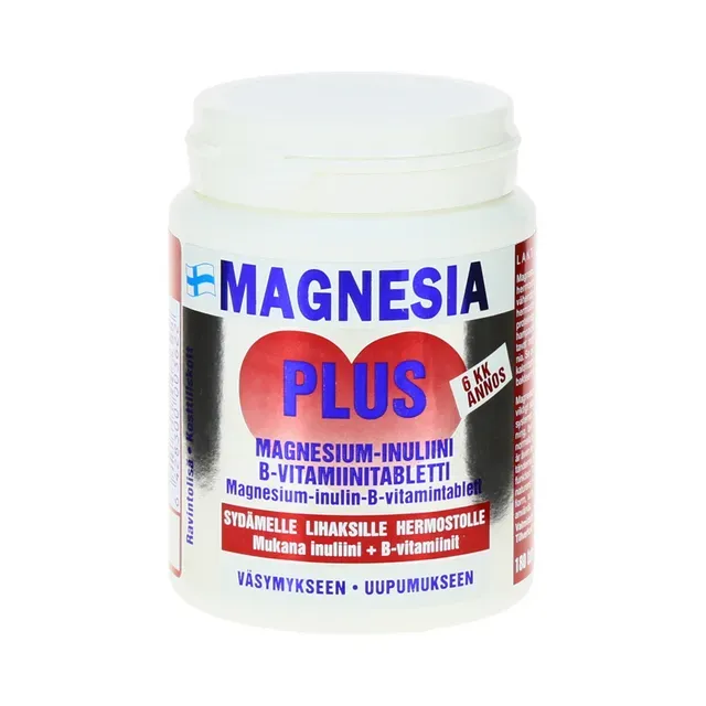 Magneesiumitabletid B rühma vitamiinide ja inuliiniga N180, MAGNESIA, 198 g
