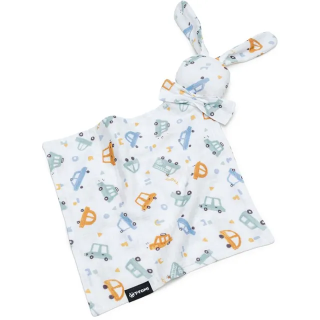 T-TOMI BIO Muslin Cuddle Cloth une mänguasi Traffic 1 tk