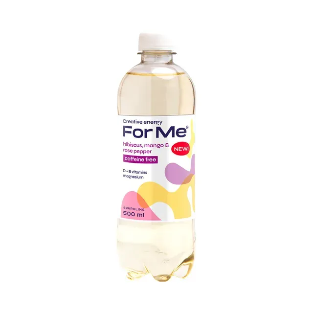 Vitamiinijook hibiskuse, mango ja rosee pipra maitseline, FOR ME, 500 ml