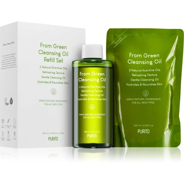 Purito From Green Puhastav näoõli + üks täide 2x200 ml