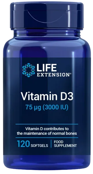 D3-vitamiin, 3000 IU. Toidulisand
