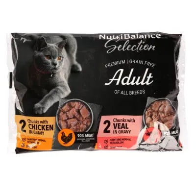 T.sööt Nutribalance Sele. kana-vasikas 4x100g
