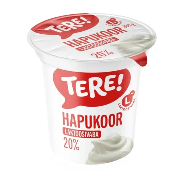 Hapukoor 20% laktoosivaba, TERE, 300 g