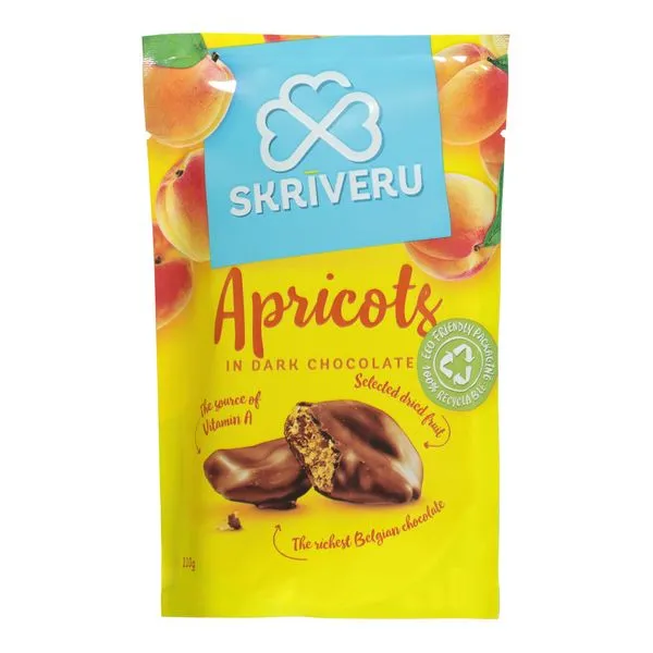 Aprikoosid tumedas šokolaadis 110g