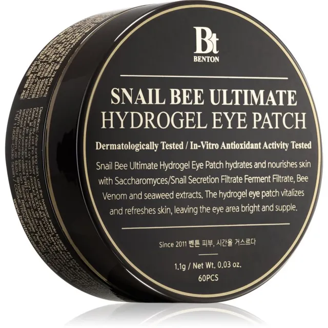 Benton Snail Bee Silma hüdrogeelmask tursete ja tumedate rõngaste raviks 60 tk