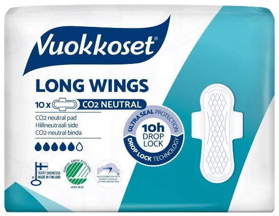 Vuokkoset hügieeniside Long Wings 10tk