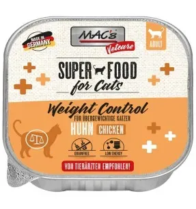 MAC's Vetcare WEIGHT CONTROL kanalihaga konserv ülekaaluga kassile, kausike (Superfood Cat Chicken)