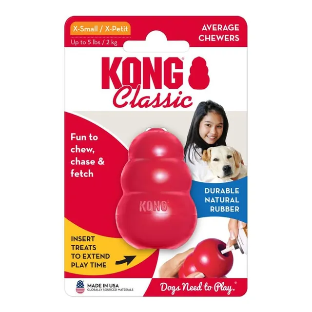 KONG Classic täidetav mänguasi, XS, punane