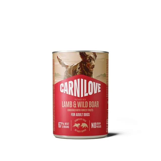 Carnilove koerakonserv, lammas/metssiga, 400 g