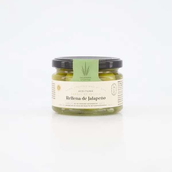 Jalapenoga täidetud oliivid 140g Hispaania