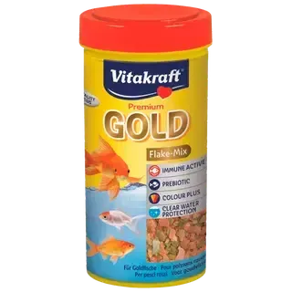 Vitakraft Gold Flake Mix, helvessööt kuldkaladele 250ml