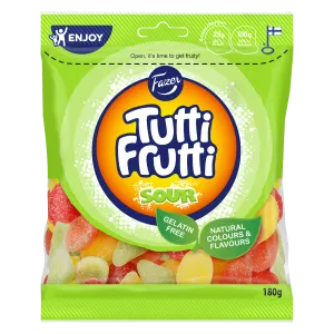 Kummikommid (hapud), TUTTI FRUTTI, 180 g