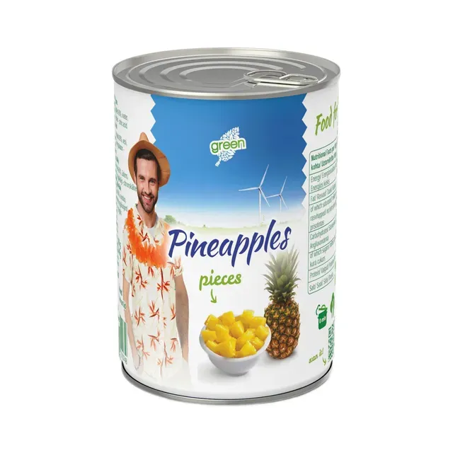 Ananassi tükid, GREEN, 565 g