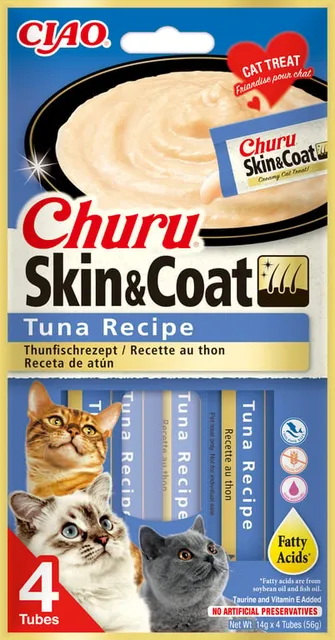 Churu maius kassile Skin&Coat tuunikalaga 56 g