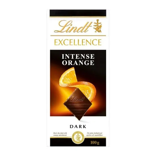 Lindt Excellence tume šokolaad apelsini ja mandliga 100g