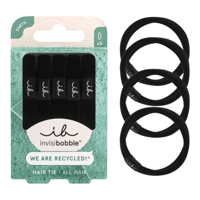 INVISIBOBBLE Earth Hair Tie Black x5