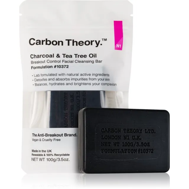 Carbon Theory Charcoal & Tea Tree Oil Puhastav seep rahustava toimega 100 g