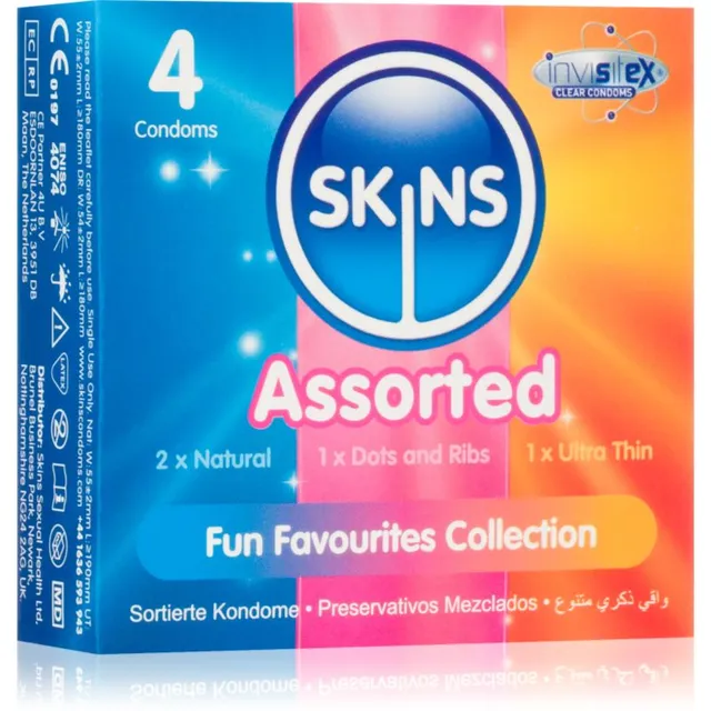 Skins Assorted kondoomid segu Vanilla 4 tk