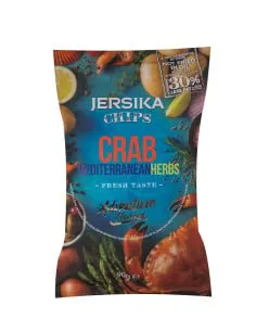 JERSIKA kartulikrõpsud krabi ja vahemere ürdid maitsega 90 g