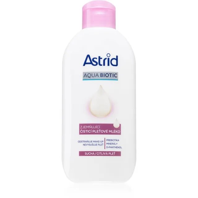 Astrid Aqua Biotic Pehmendav puhastuspiim kuivale ja tundlikule nahale 200 ml