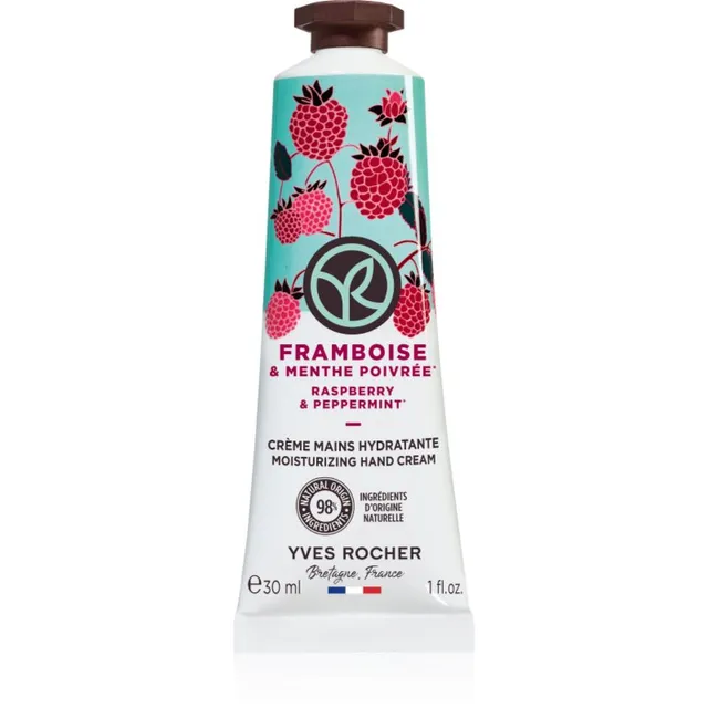 Yves Rocher Bain de Nature Kätekreem Raspberry & Peppermint 30 ml