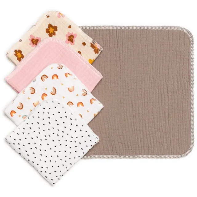 T-TOMI BIO Muslin Napkins salvrätikud 25 x 25 cm Girl 5 tk