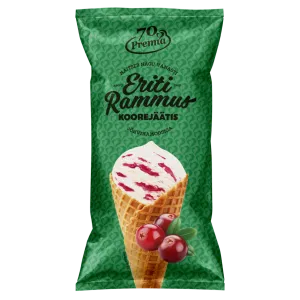Eriti Rammus Vanilli-Koorejäätis Jõhvikamoosiga 110 g /200 ml