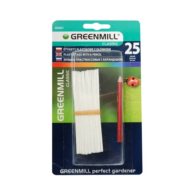 Etiketid 10cm plastik, GREENMILL CLASSIC, 25tk