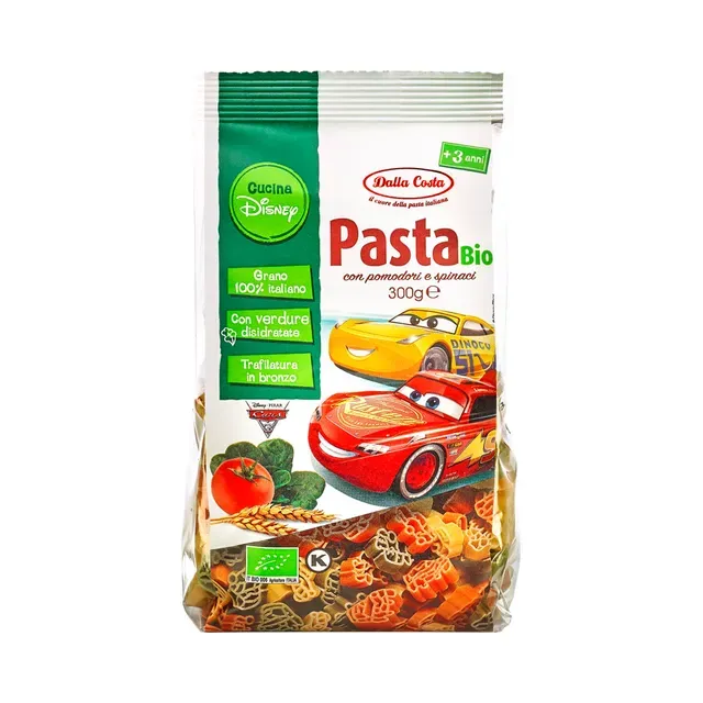 Durumnisumannast pasta "autod" tomati ja spinatiga, DALLA, 300 g