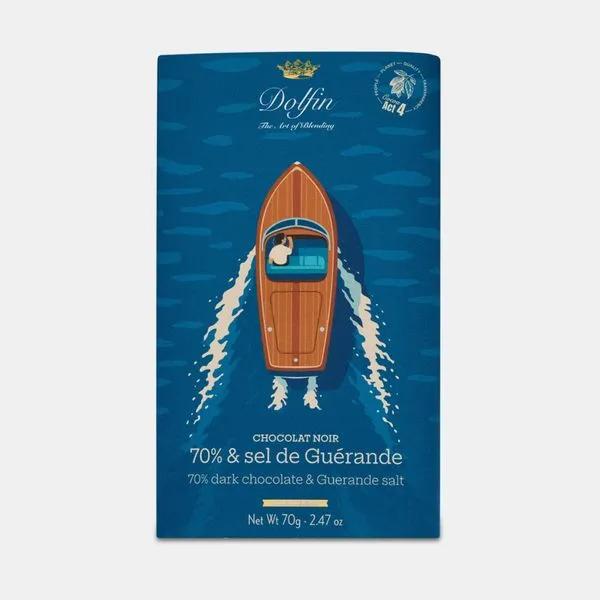 Tume šokolaad Guérande soolaga 70g