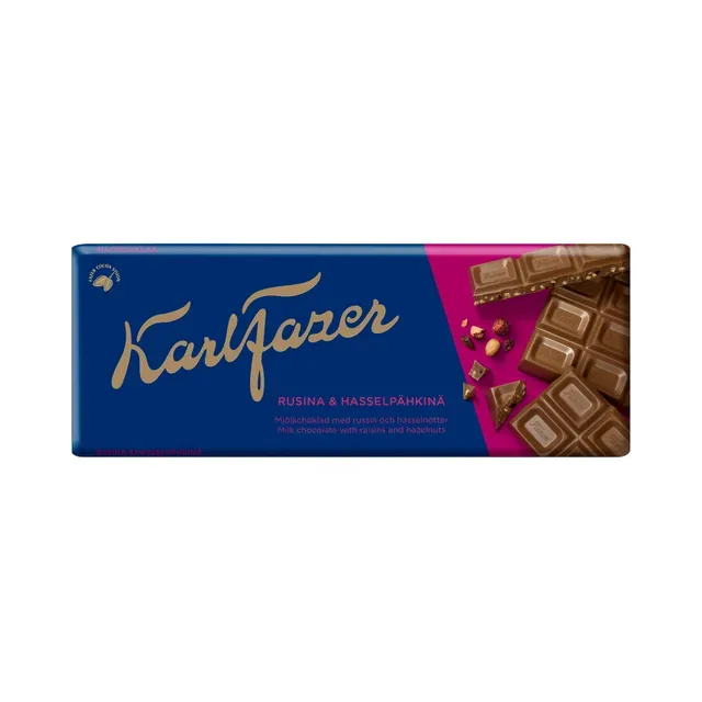 piimašokolaad rosina-pähkli, KARL FAZER, 180g