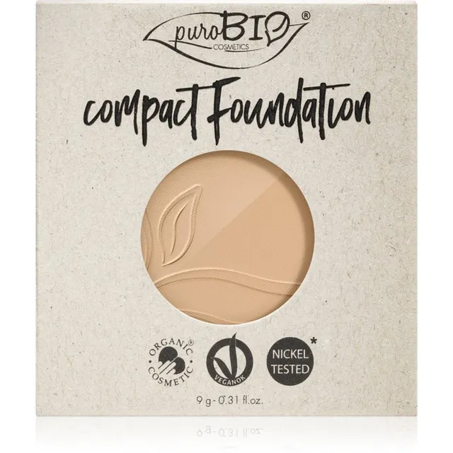puroBIO Cosmetics Compact Foundation Kompaktpuuder SPF 10 varjund 02 9 g