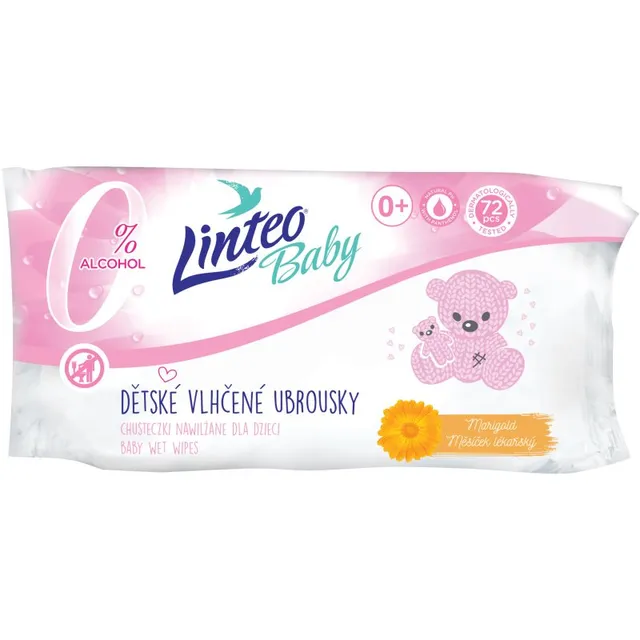 Linteo Baby Niisked salvrätikud hariliku saialillega 72 tk