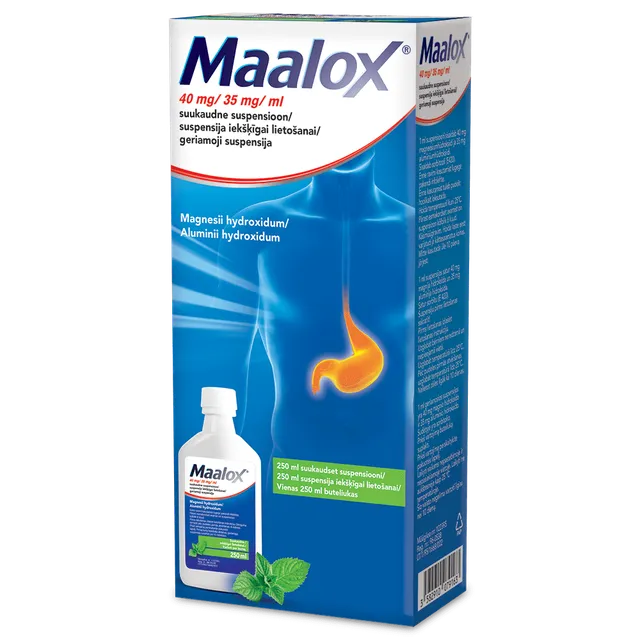 MAALOX SUUKAUDNE SUSPENSIOON ENSOON 35MG+40MG 1ML 250ML N1