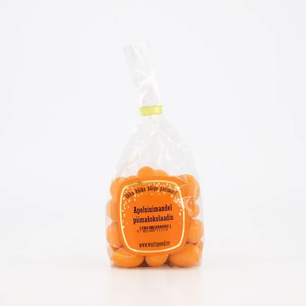 Apelsinimaitsellised mandlid  Belgia šokolaadis 180g