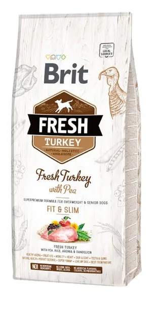 Brit Fresh Fit & Slim koera kuivtoit, kalkun/hernes, 12 kg