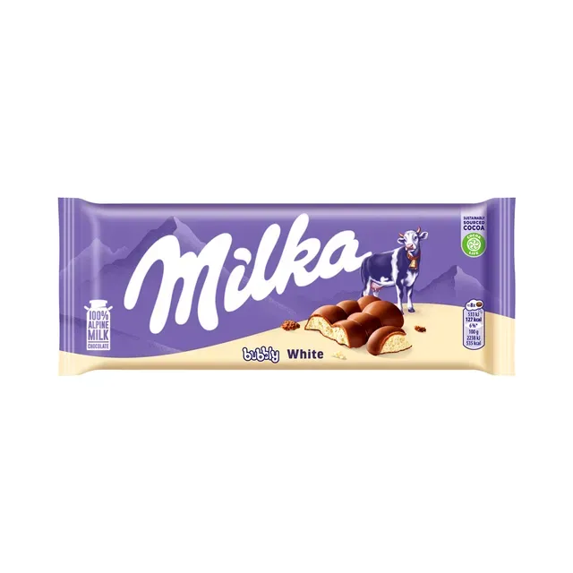 Piima- ja valge šokolaadi segu Bubbly, MILKA, 95g