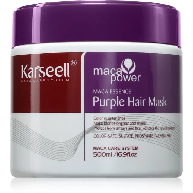 Karseell Purple Hair Mask Juuksemask blondidele ja hallidele juustele 500 ml
