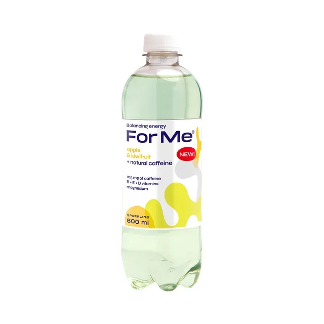 Vitamiinide ja kofeiiniga rikasatud õuna, kiivi ja laimi maitseline jook, FOR ME, 500 ml